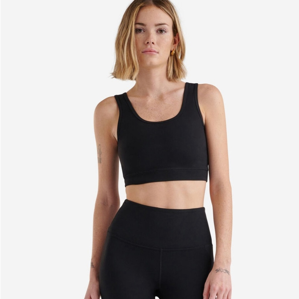 Roots Black Restore Crop Tank Size S